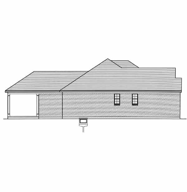 Home Plan Left Elevation of this 3-Bedroom,1708 Sq Ft Plan -169-1183