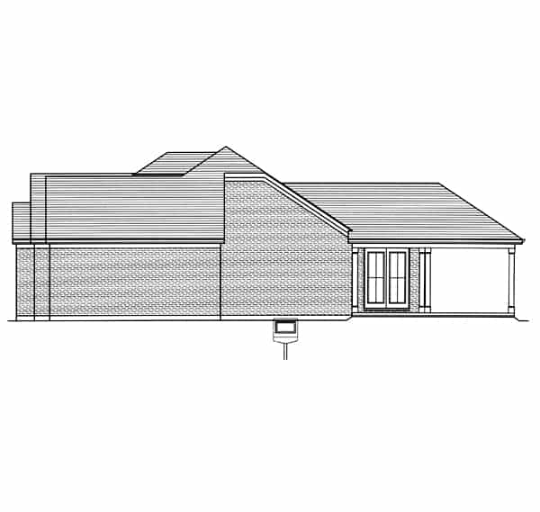Home Plan Right Elevation of this 3-Bedroom,1708 Sq Ft Plan -169-1183