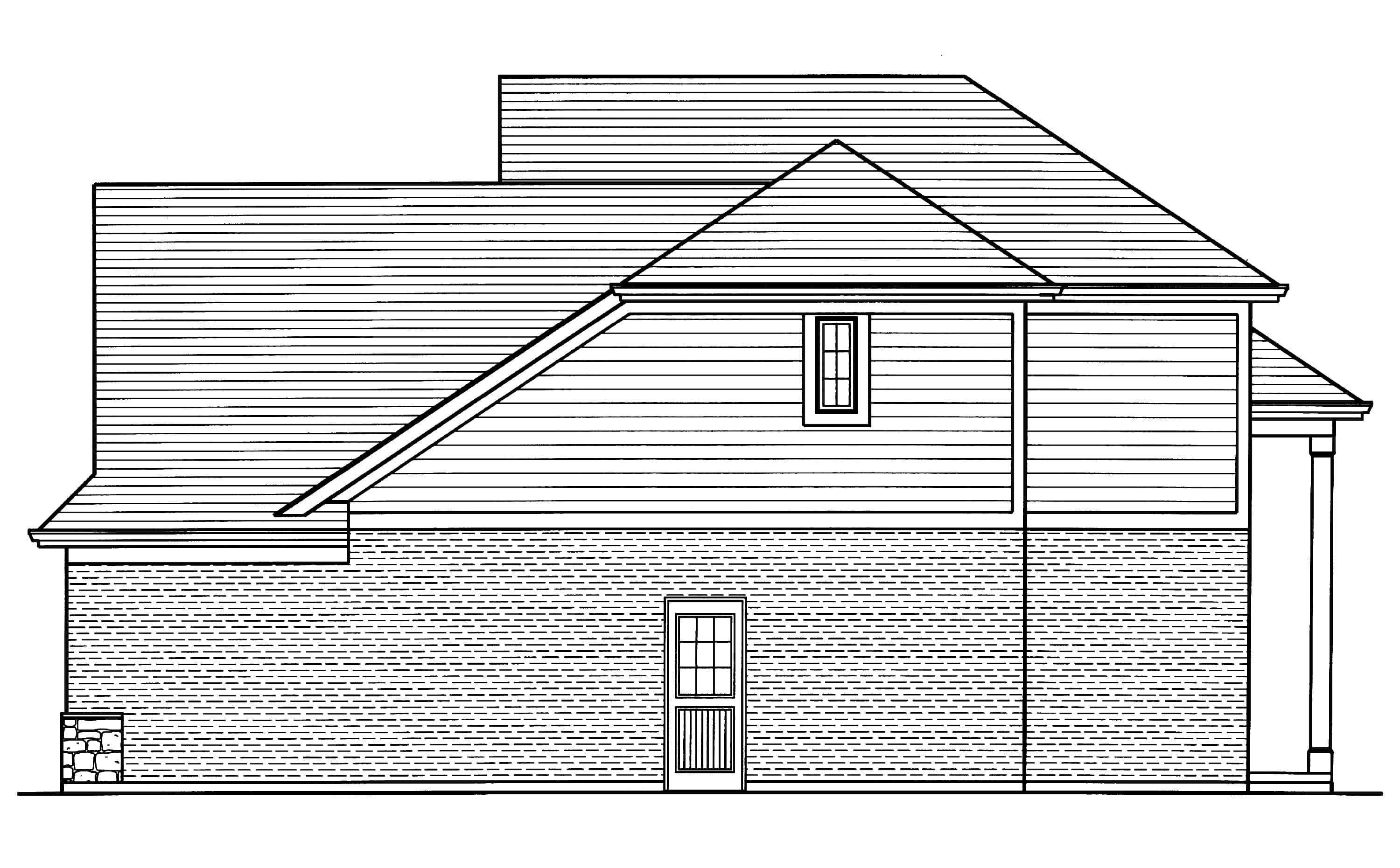 Home Plan Right Elevation of this 3-Bedroom,1906 Sq Ft Plan -169-1184