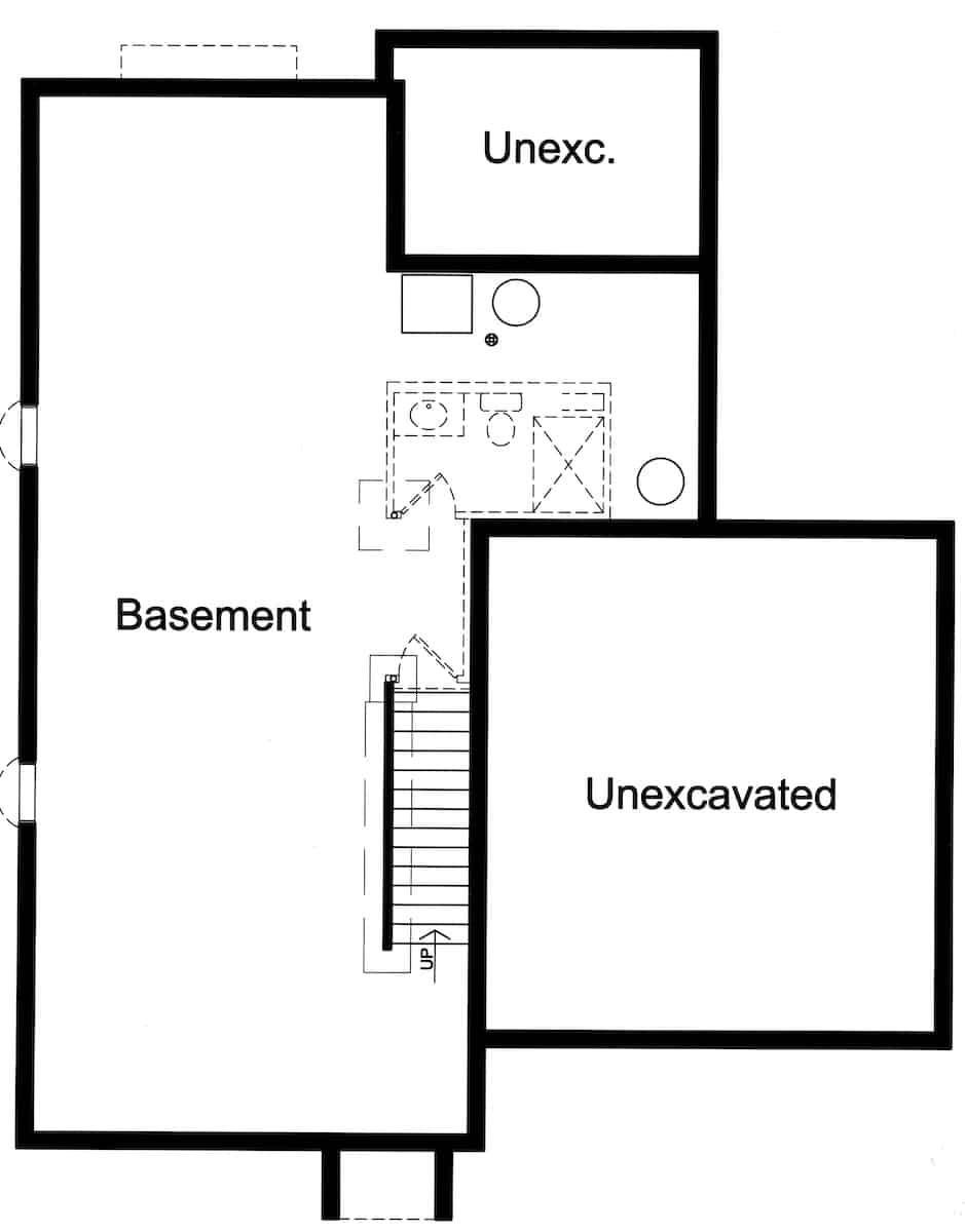Basement of European Plan #169-1185