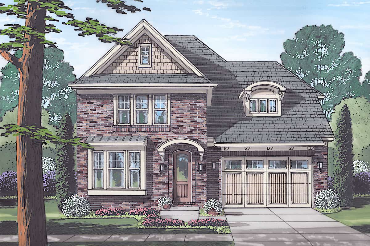Traditional home design (ThePlanCollection: Plan #169-1185)