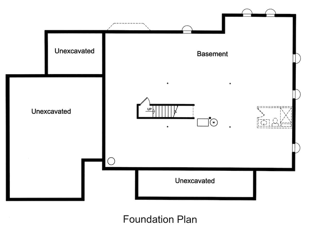 Basement of European Plan #169-1186