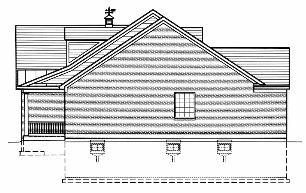 Home Plan Right Elevation of this 3-Bedroom,2041 Sq Ft Plan -169-1186