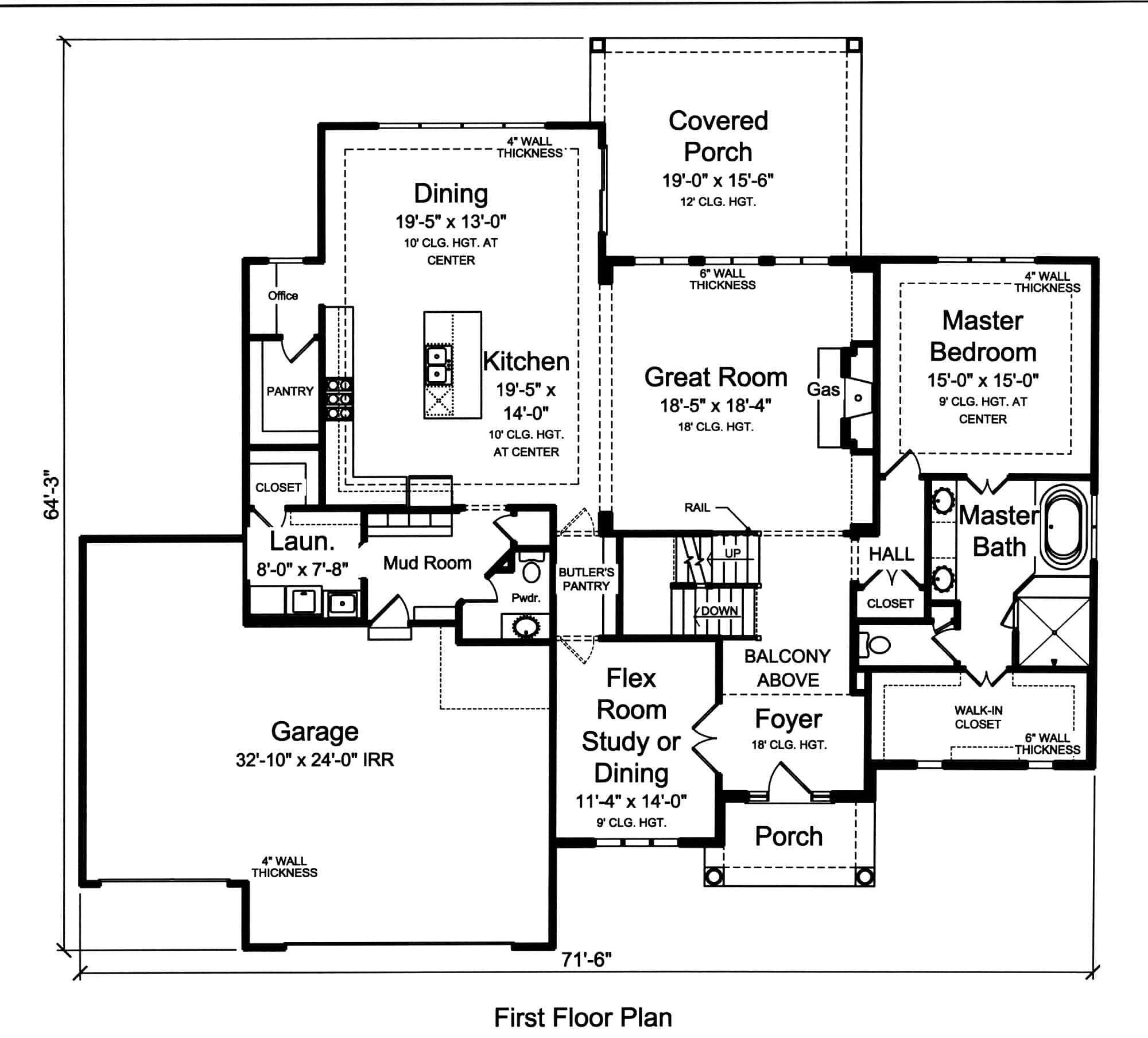 Main Level of Luxury Plan #169-1189