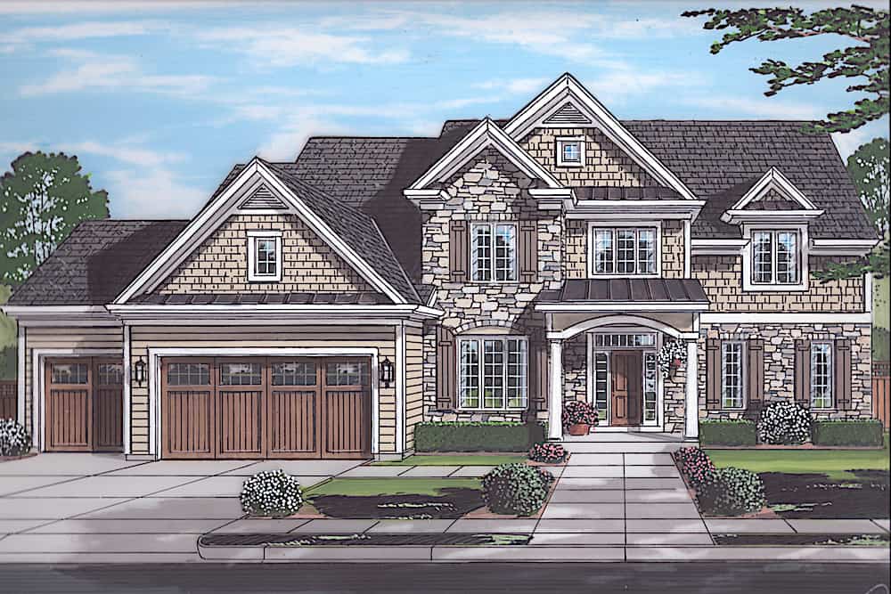 Luxury house design (ThePlanCollection: Plan #169-1189)