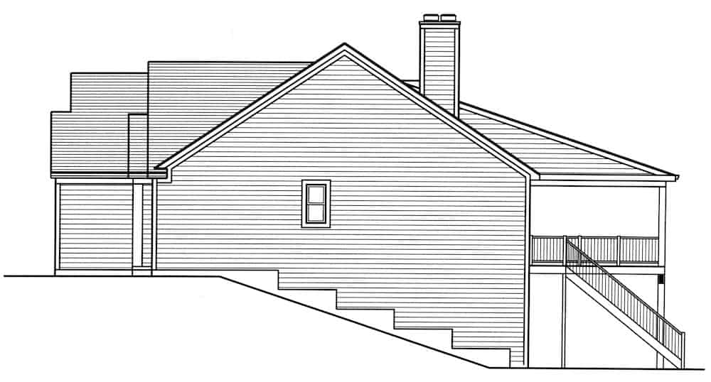Home Plan Right Elevation of this 4-Bedroom,3160 Sq Ft Plan -169-1190