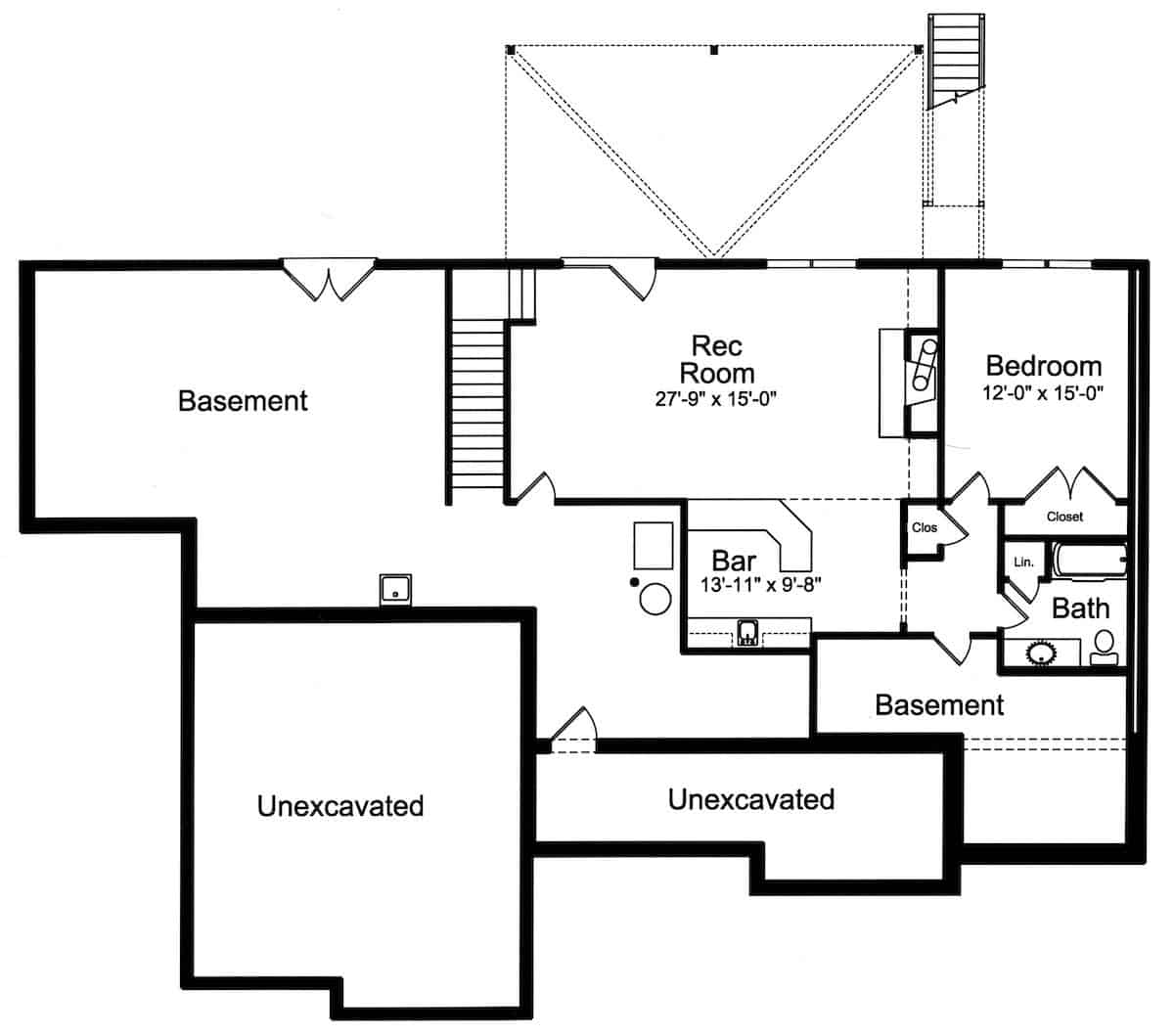 Basement of Acadian Plan #169-1190