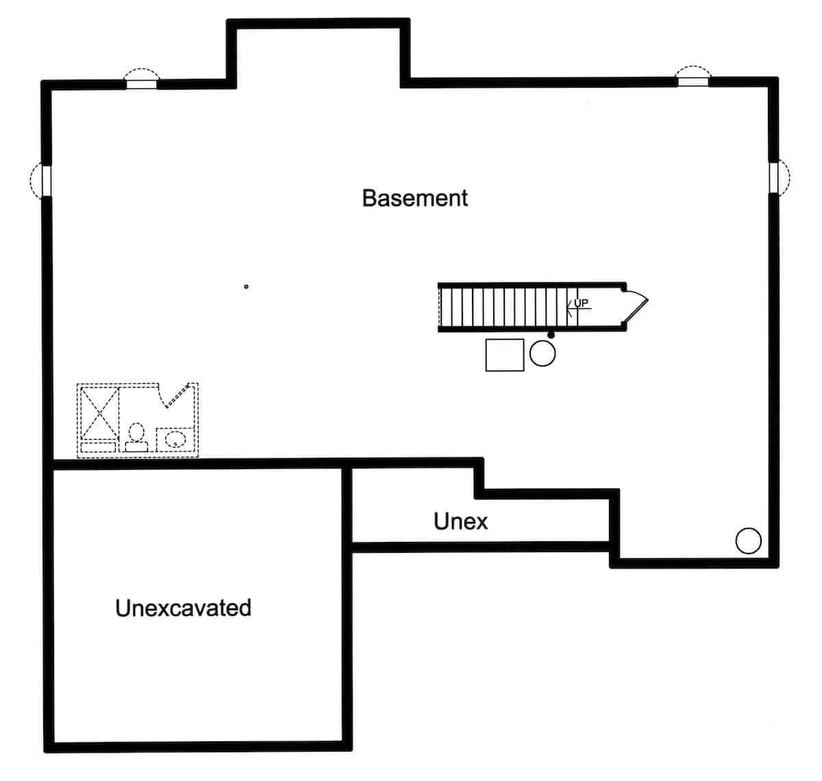 Basement of Ranch Plan #169-1191