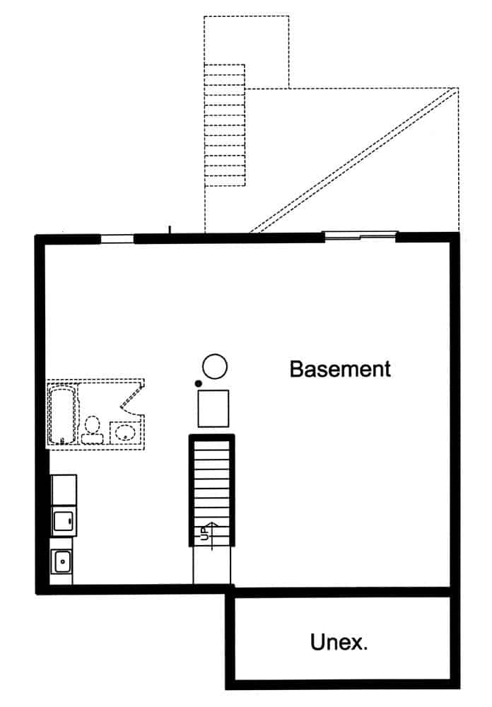 Basement of Ranch Plan #169-1192