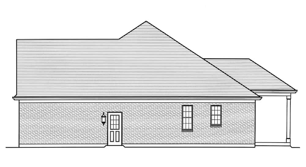 Home Plan Right Elevation of this 3-Bedroom,2009 Sq Ft Plan -169-1196