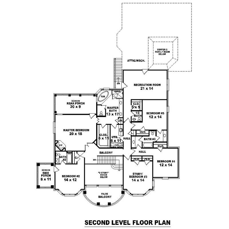 Floor Plan Second Story of In-Law Suite Plan #170-1006