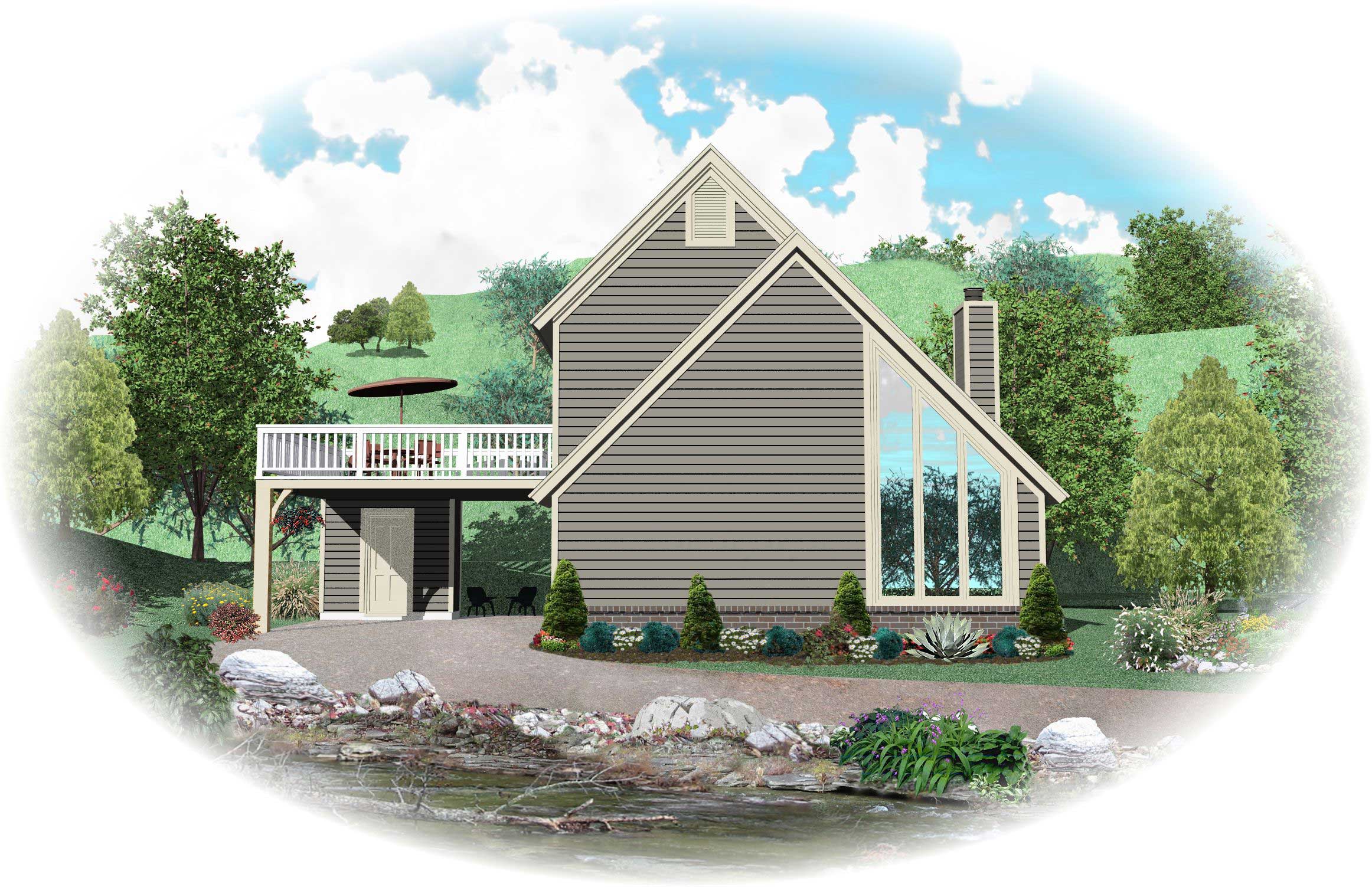 Front view of Small House Plans home (ThePlanCollection: House Plan #170-1031)