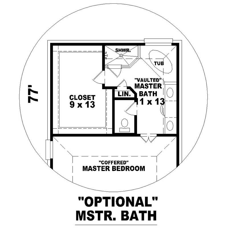 Master Bedroom of this 4-Bedroom, 3290 Sq Ft Plan - 170-1052