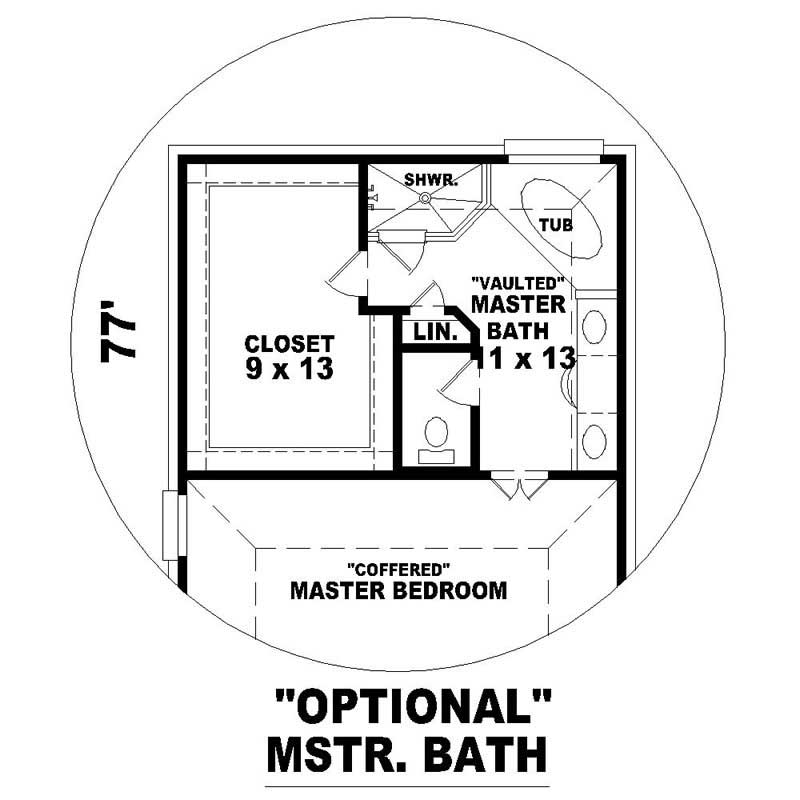 Master Bedroom of this 4-Bedroom, 2958 Sq Ft Plan - 170-1071