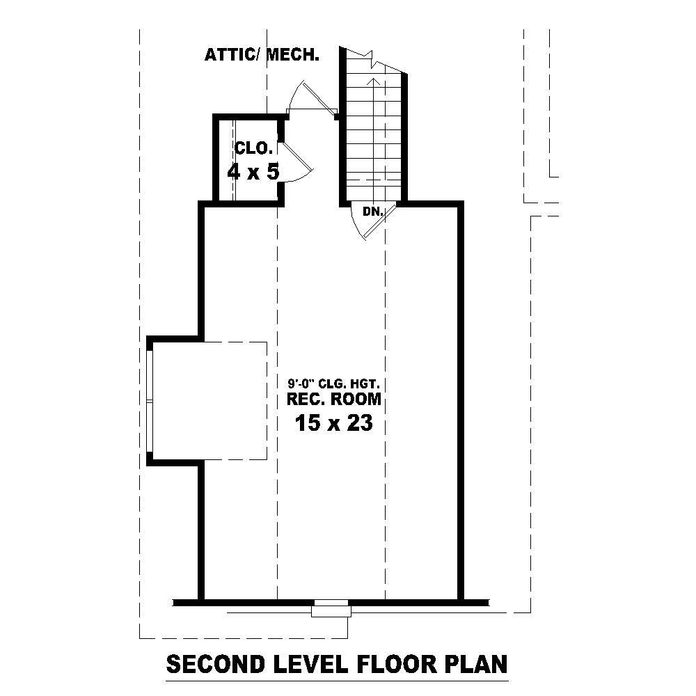 Floor Plan Second Story of Cape Cod Plan #170-1131
