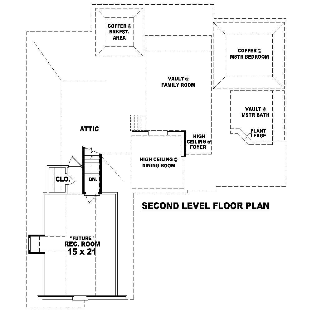 Floor Plan Second Story of Cape Cod Plan #170-1137