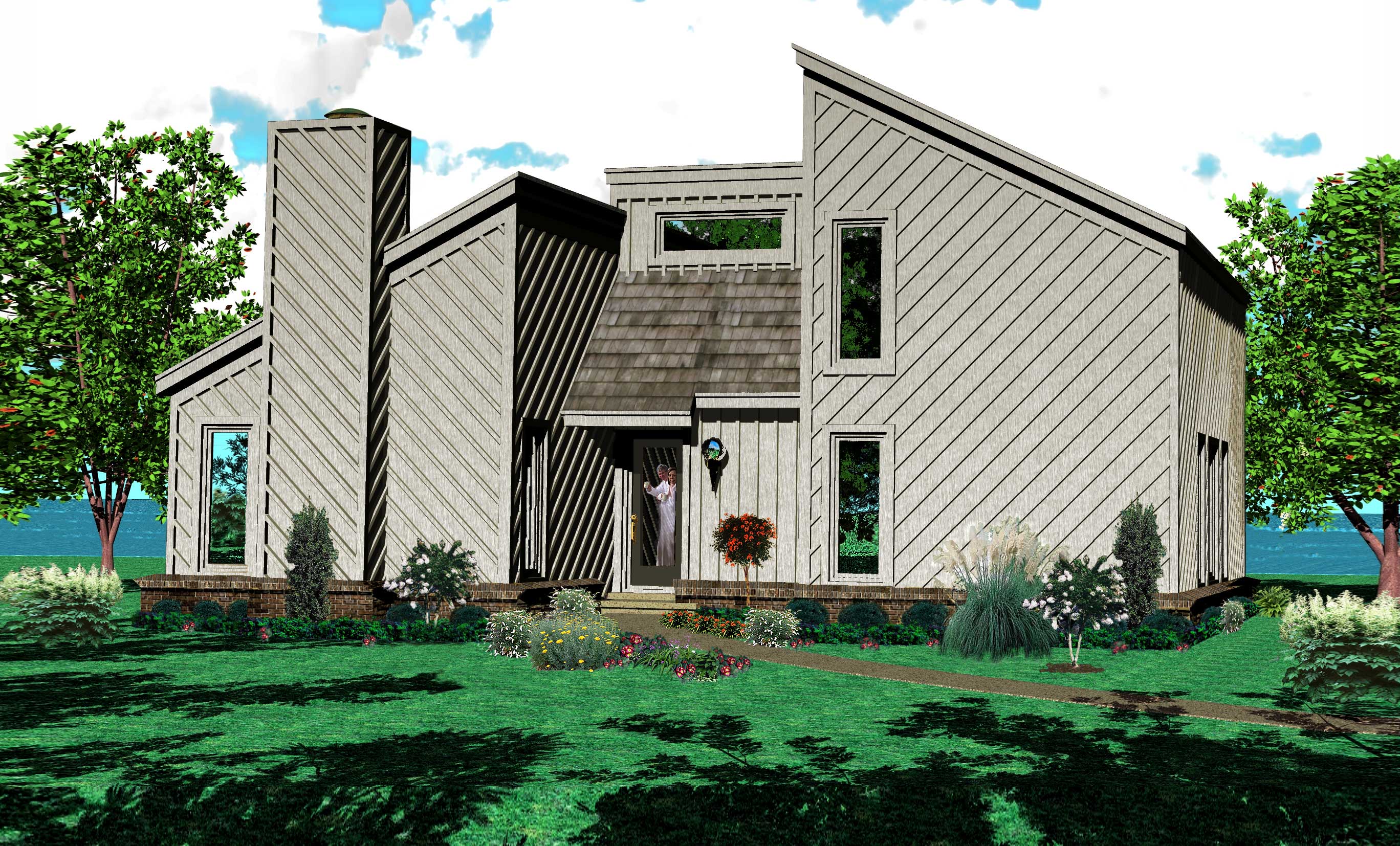 Front view of Small House Plans home (ThePlanCollection: House Plan #170-1153)