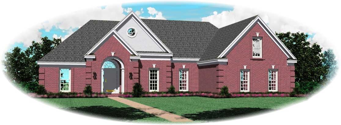 Front elevation of Cape Cod home (ThePlanCollection: House Plan #170-1170)