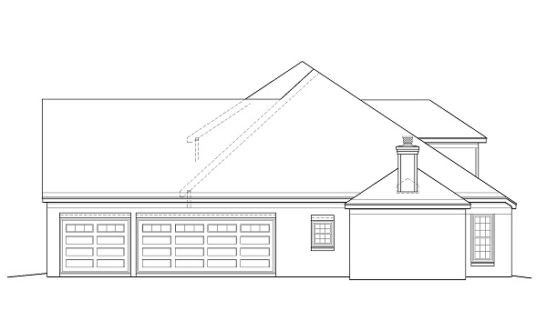 Home Plan Right Elevation of this 3-Bedroom,3068 Sq Ft Plan -170-1185