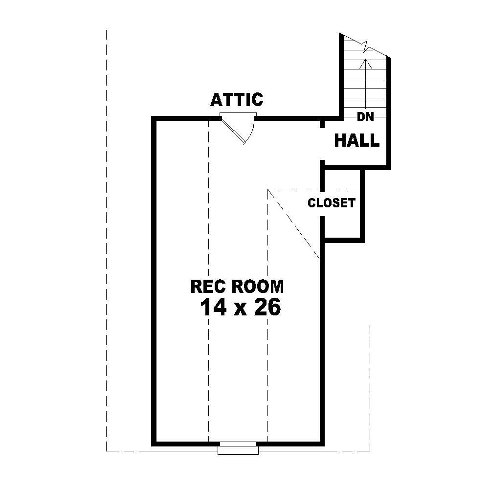 Floor Plan Second Story of Country Plan #170-1218