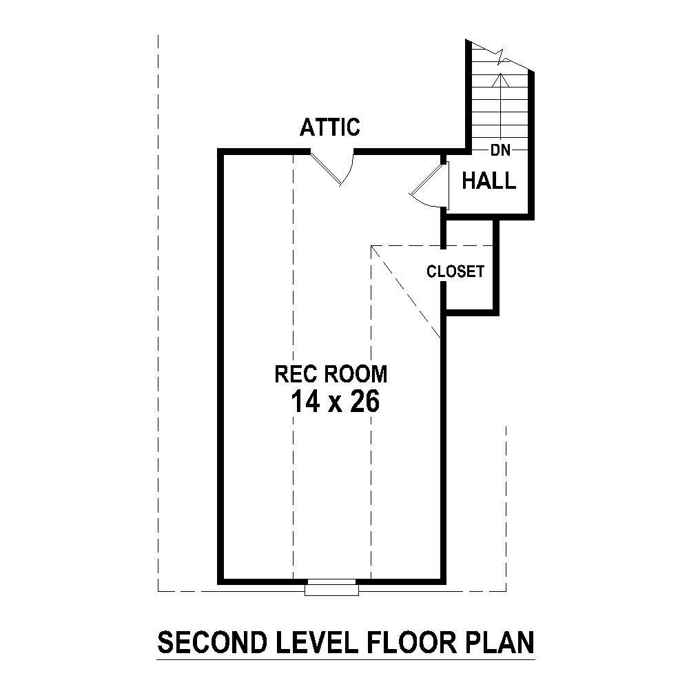 Floor Plan Second Story of Country Plan #170-1219