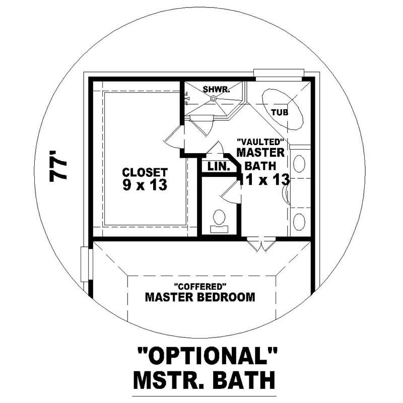 Master Bathroom of this 4-Bedroom, 3290 Sq Ft Plan - 170-1224