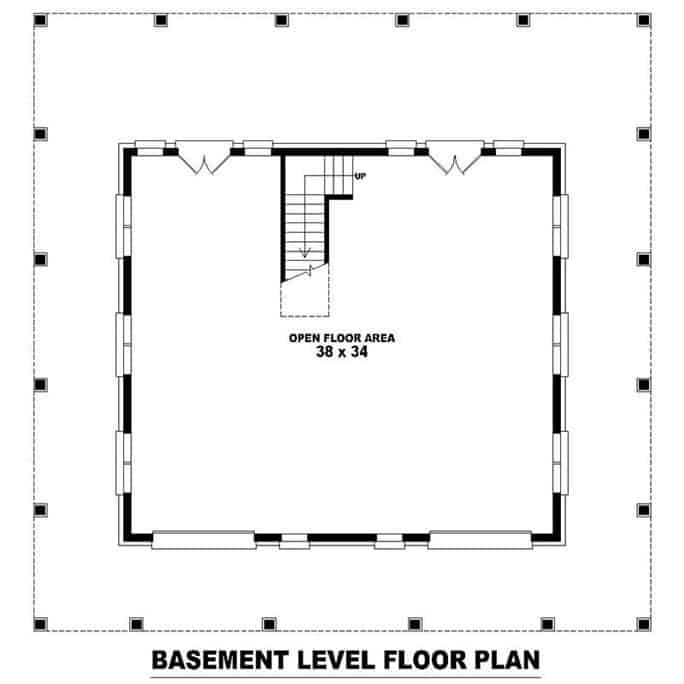 Floor Plan Basement of Plan #170-1247