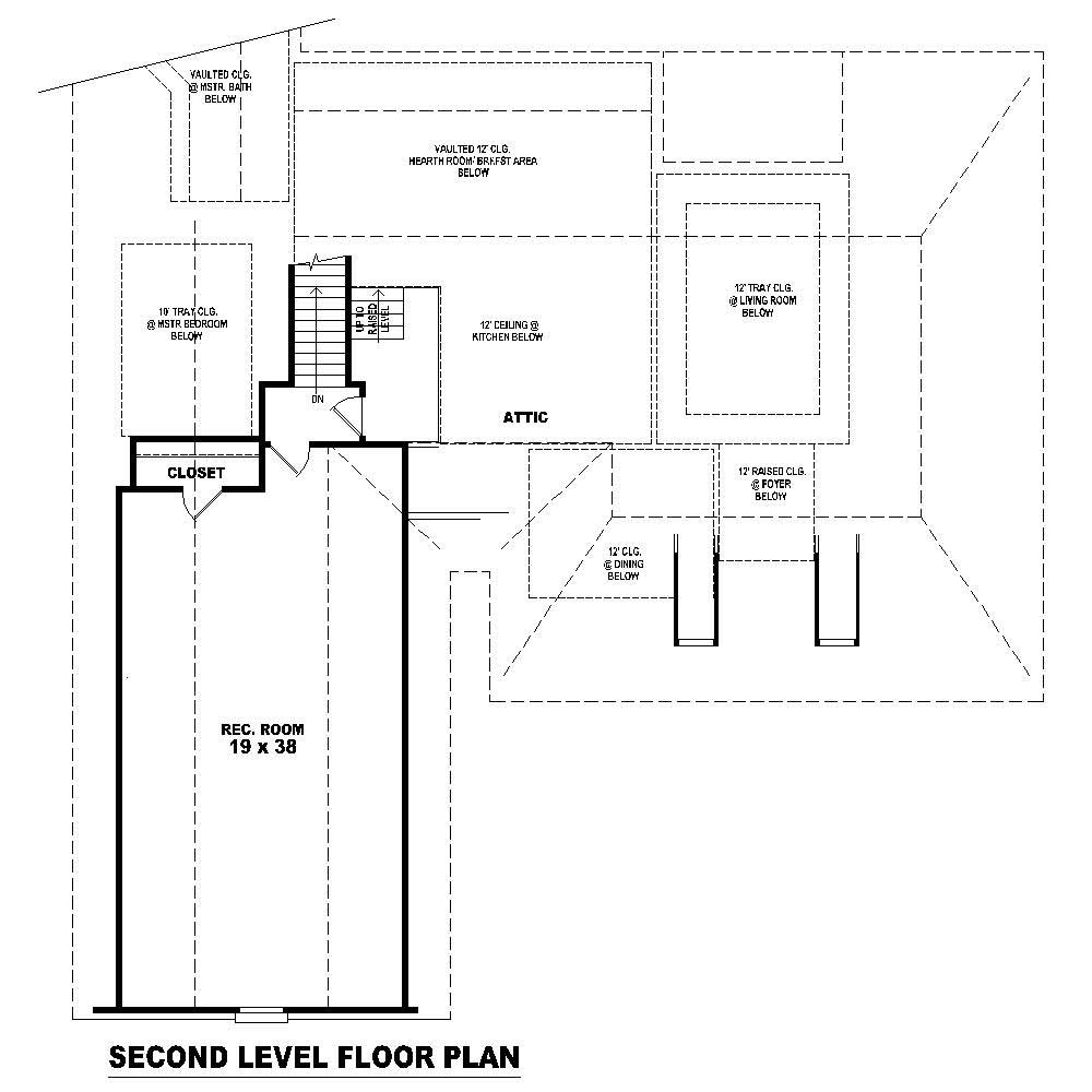 Floor Plan Second Story of Cape Cod Plan #170-1276