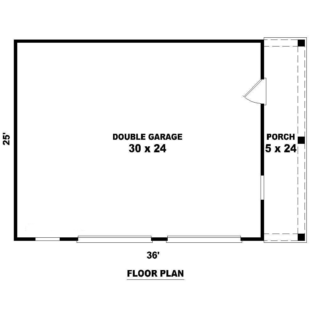 Floor Plan Garage of Garage Plan #170-1280
