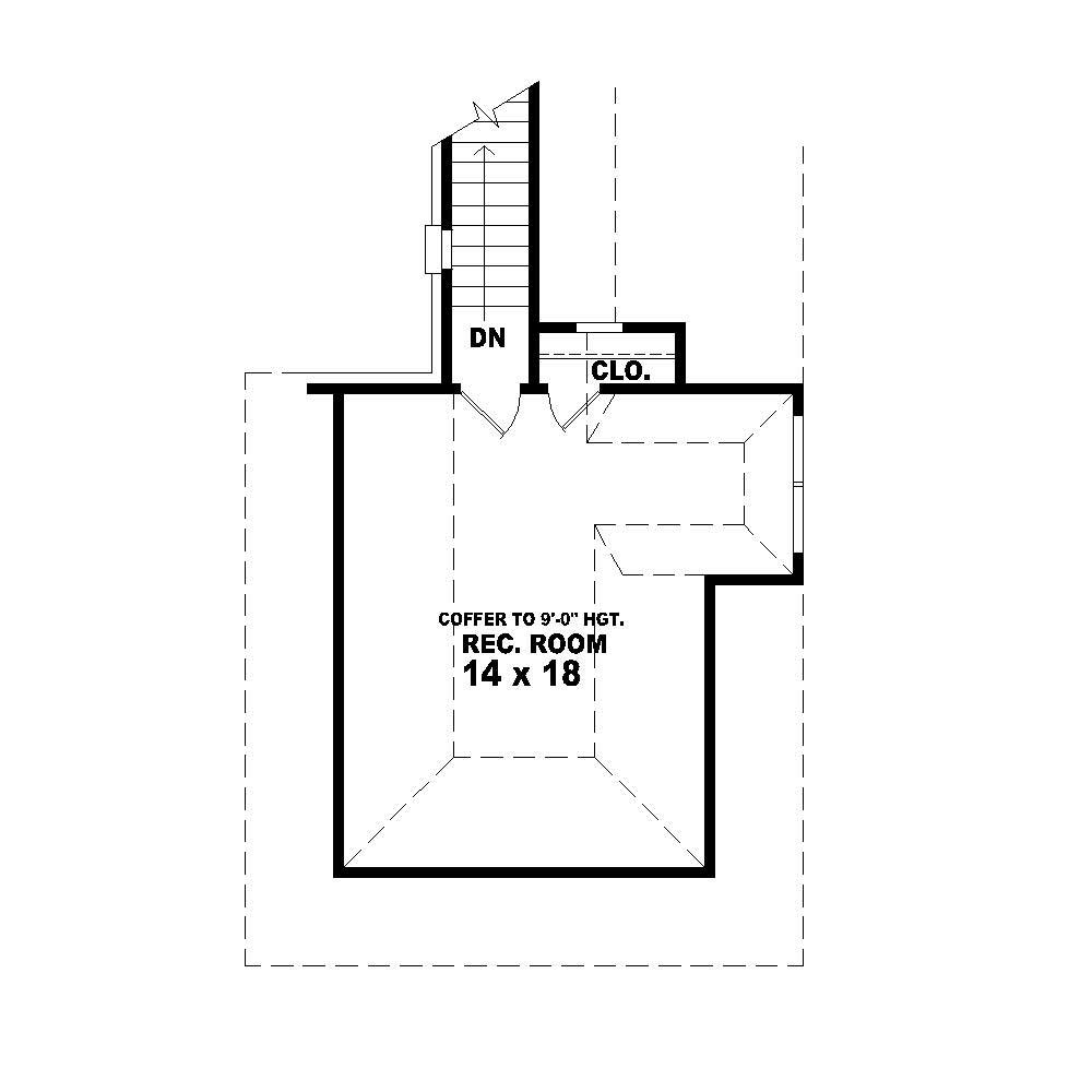 Floor Plan Second Story of French Plan #170-1382
