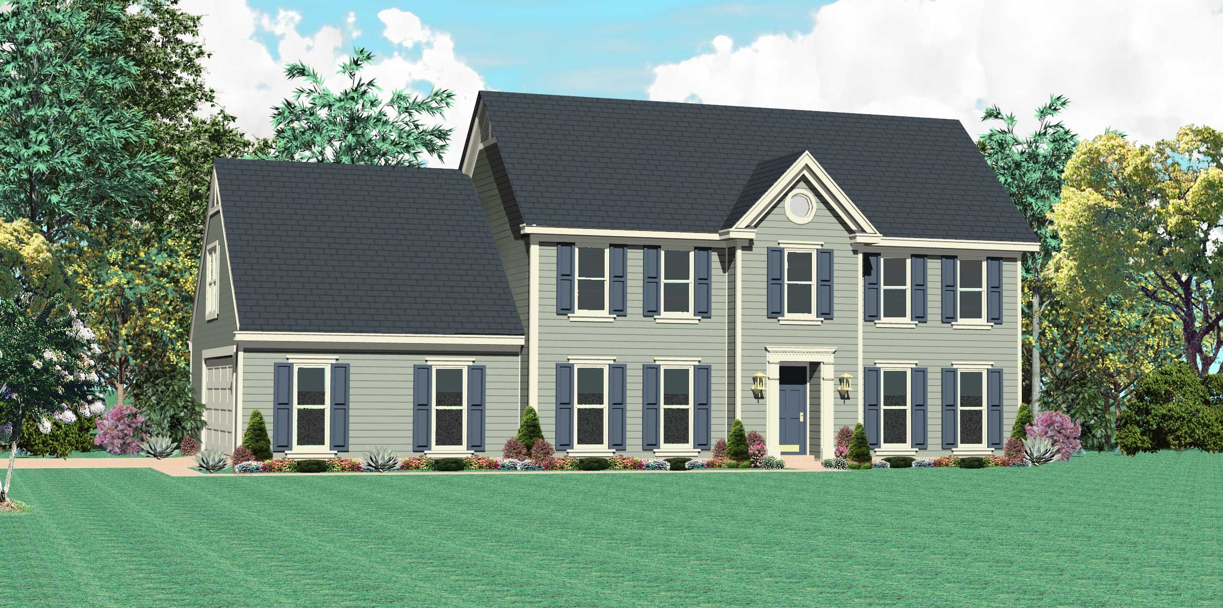 Front view of Traditional home (ThePlanCollection: House Plan #170-1411)