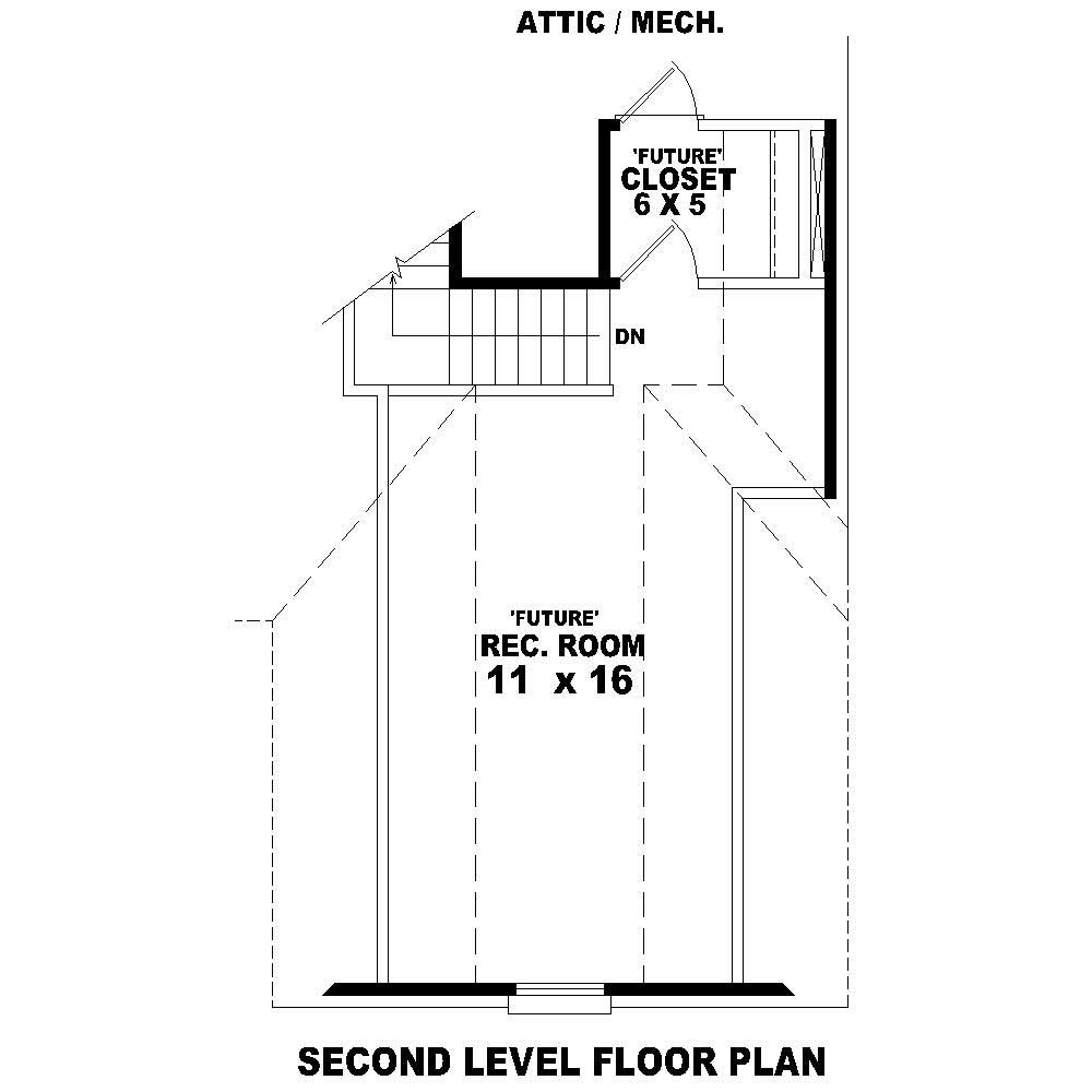 Floor Plan Second Story of Small House Plans #170-1423