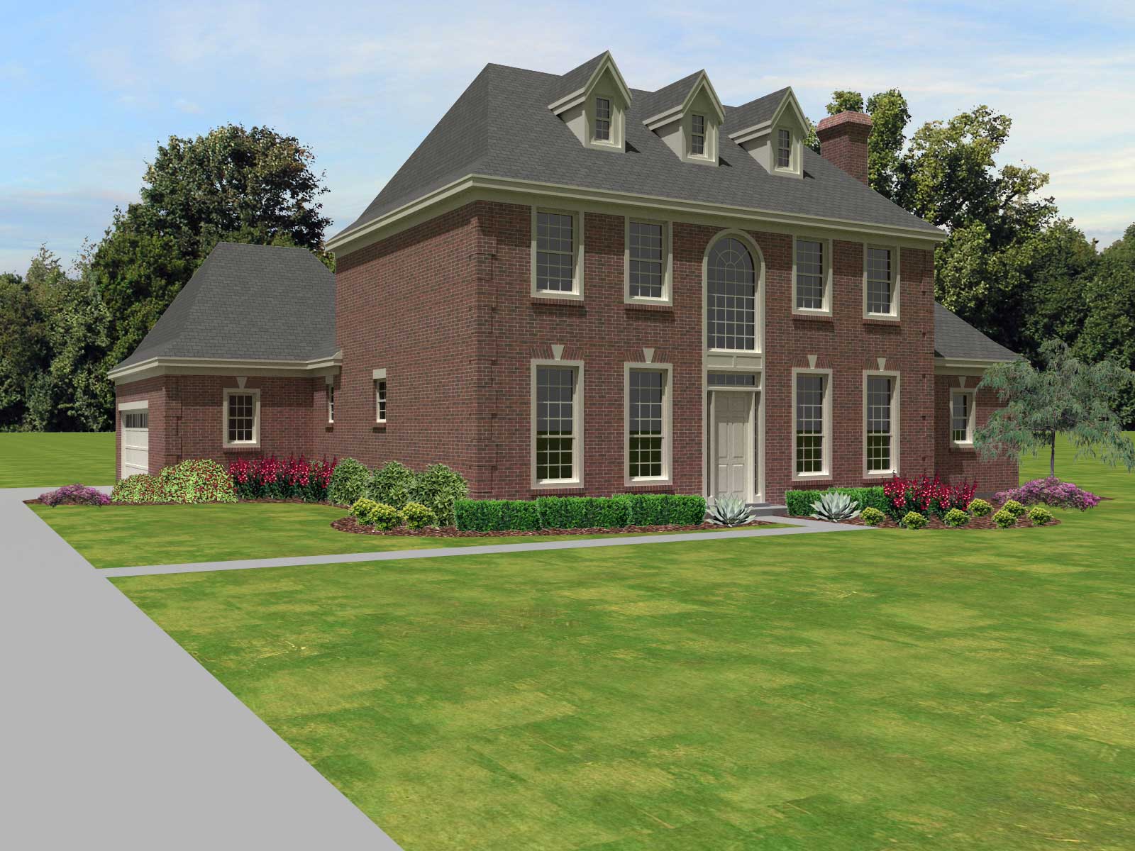 Front view of Traditional home (ThePlanCollection: House Plan #170-1446)