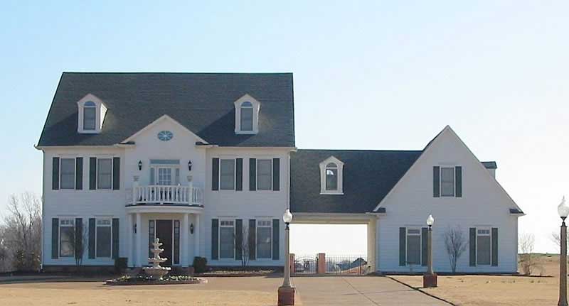 Front view of Southern home (ThePlanCollection: House Plan #170-1482)