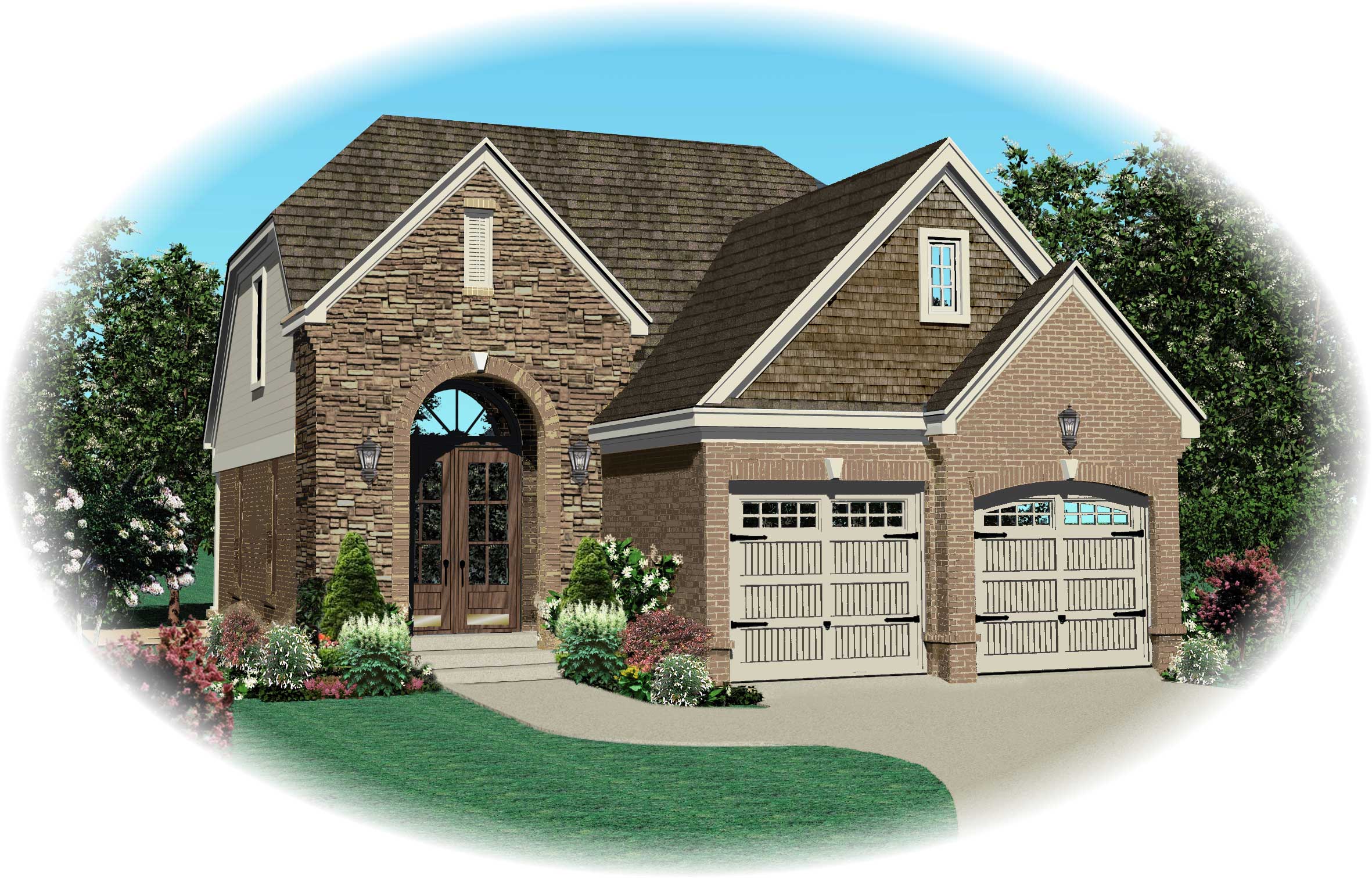 Front view of Cape Cod home (ThePlanCollection: House Plan #170-1549)