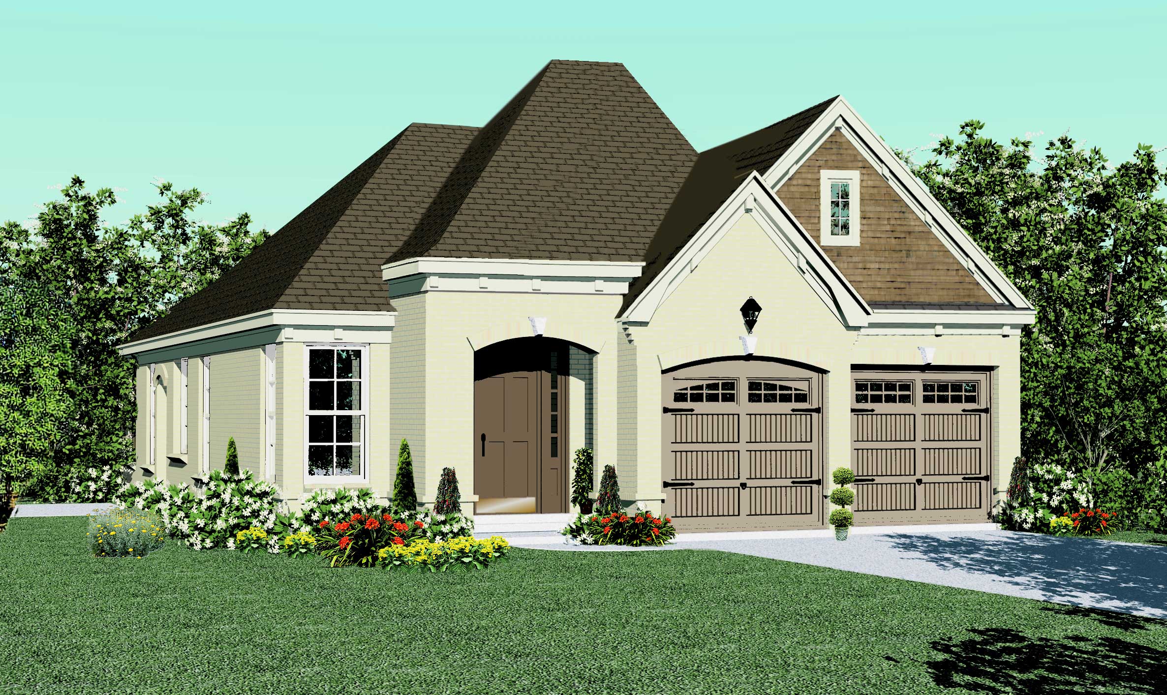Front view of Cape Cod home (ThePlanCollection: House Plan #170-1562)