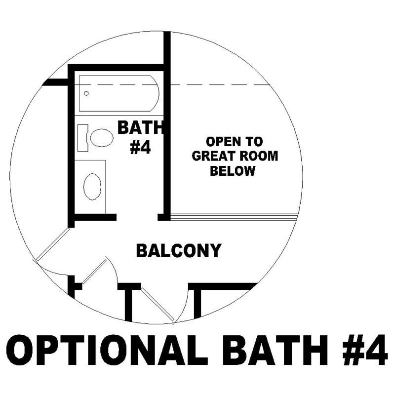 Bathroom of this 4-Bedroom, 3169 Sq Ft Plan - 170-1570