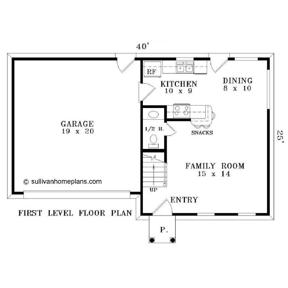 Floor Plan First Story of Country Plan #170-1588