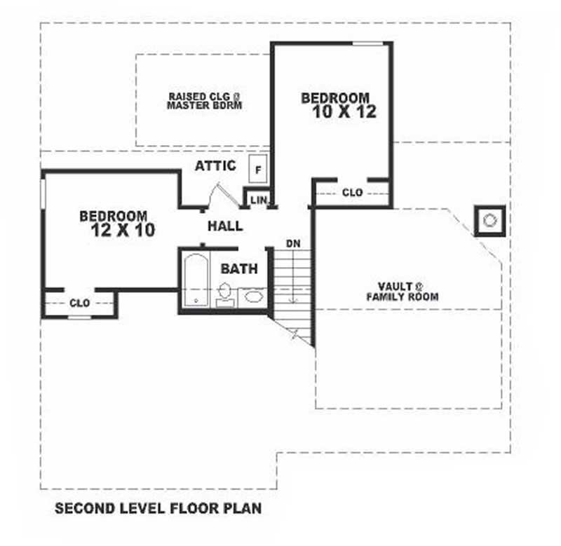 Floor Plan Second Story of Small House Plans #170-1700