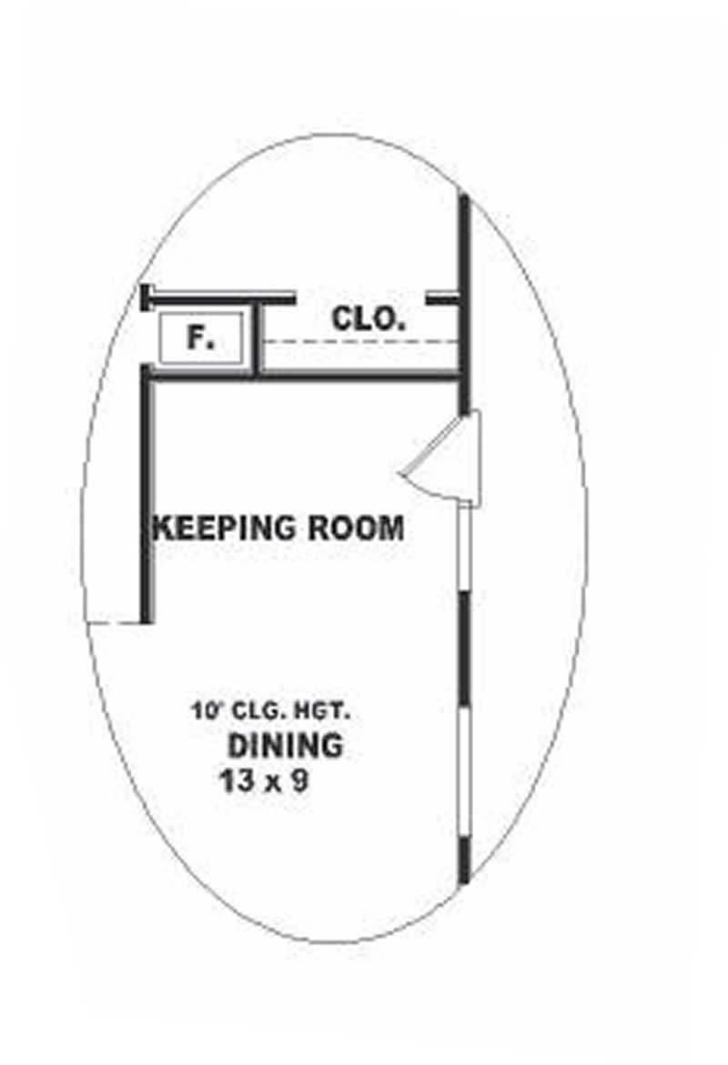 Dining Room of this 2-Bedroom, 1057 Sq Ft Plan - 170-1701