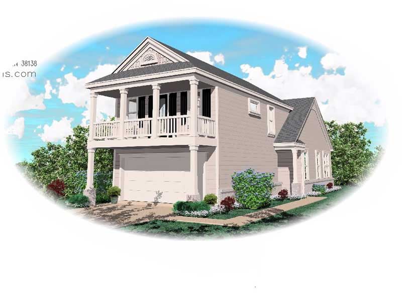 Front view of Contemporary home (ThePlanCollection: House Plan #170-1710)