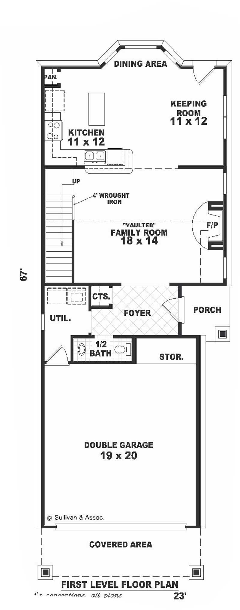 Floor Plan First Story of Contemporary Plan #170-1710