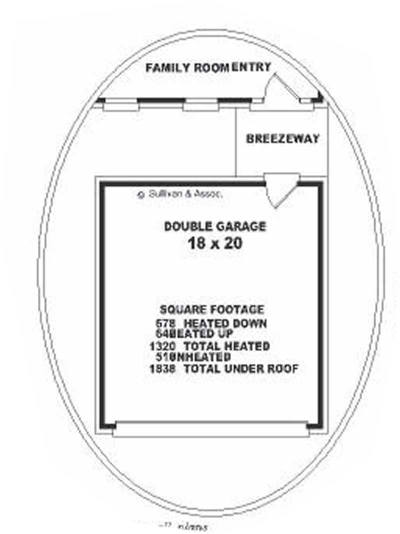 Garage of this 2-Bedroom, 1320 Sq Ft Plan - 170-1712