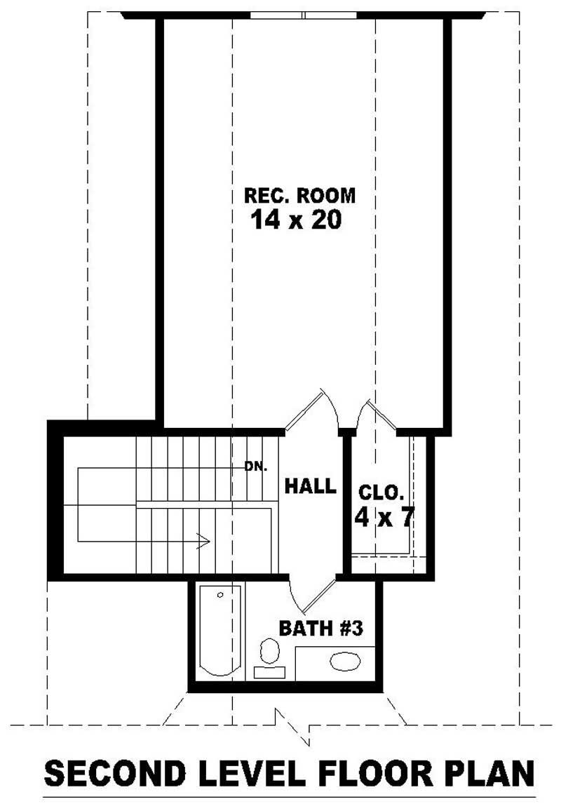 Floor Plan First Story of French Plan #170-1800