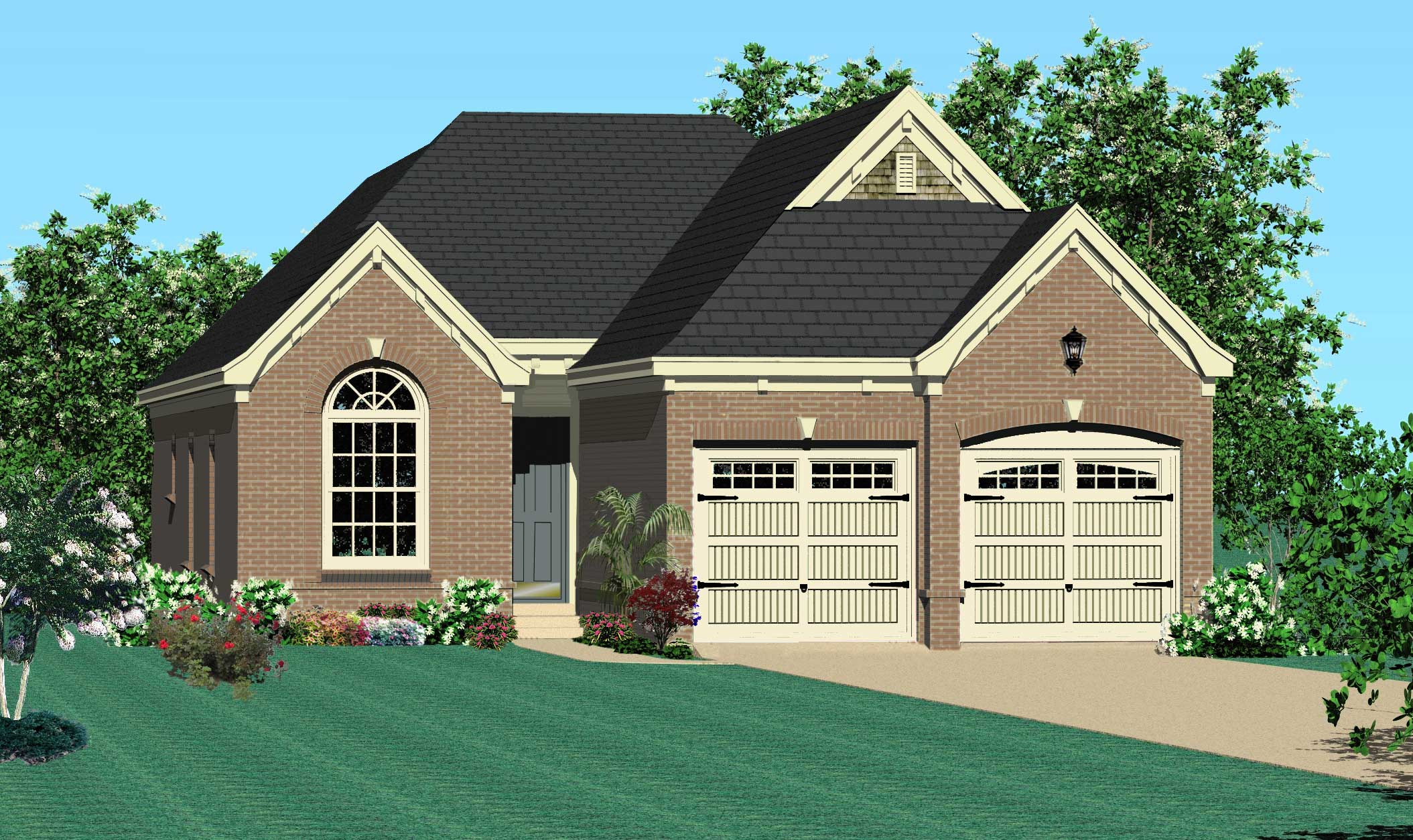 Front view of Cape Cod home (ThePlanCollection: House Plan #170-1838)