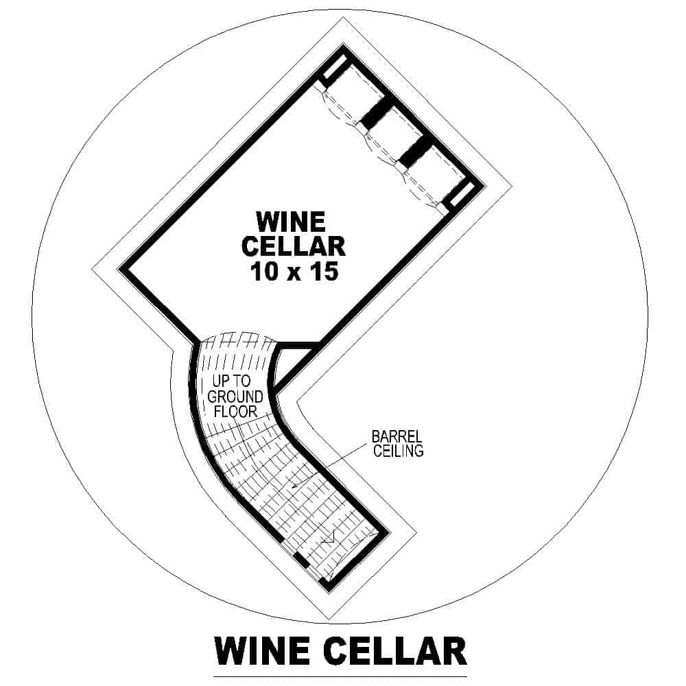 Wine Cellar of this 4-Bedroom, 6046 Sq Ft Plan - 170-1862