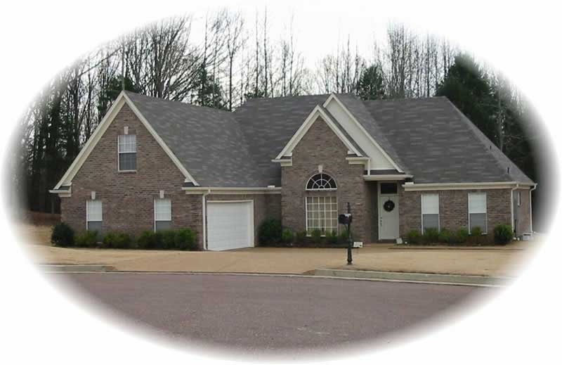 Front view of French home (ThePlanCollection: House Plan #170-2014)