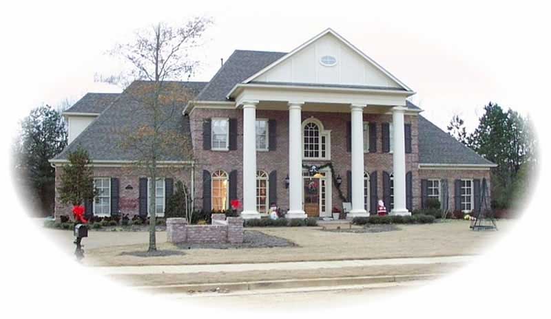 Front view of French home (ThePlanCollection: House Plan #170-2021)