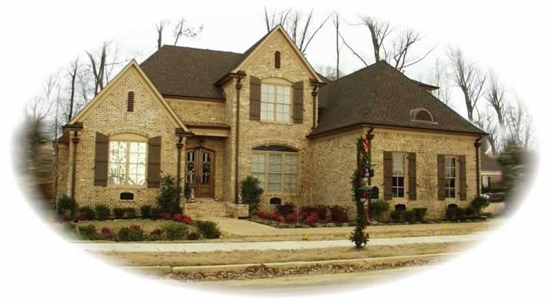 Front view of French home (ThePlanCollection: House Plan #170-2040)