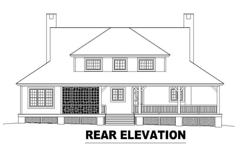 Home Plan Rear Elevation of this 3-Bedroom,2435 Sq Ft Plan -170-2067